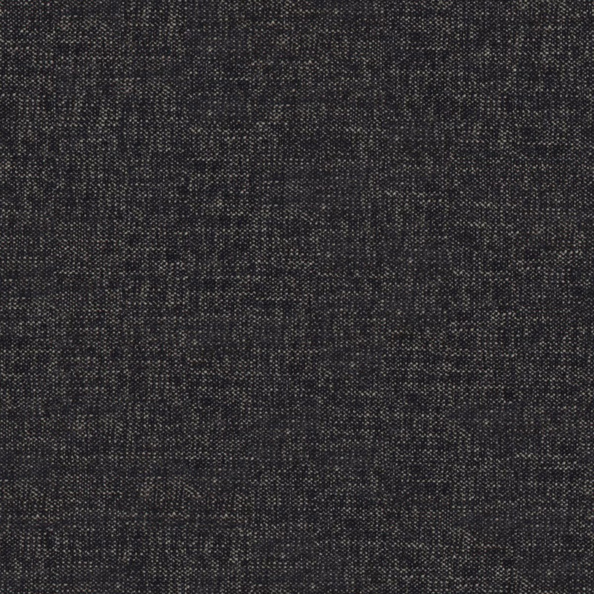 Deep coal-grey woven swatch with fine pale flecks and restrained tonal texture