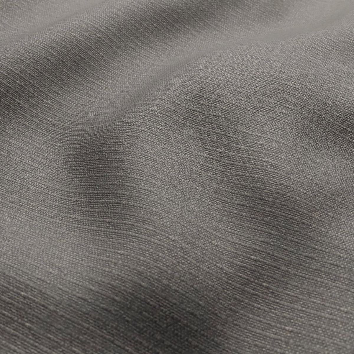 Close-up of 47 Lead grey woven fabric with fine rippled tonal texture