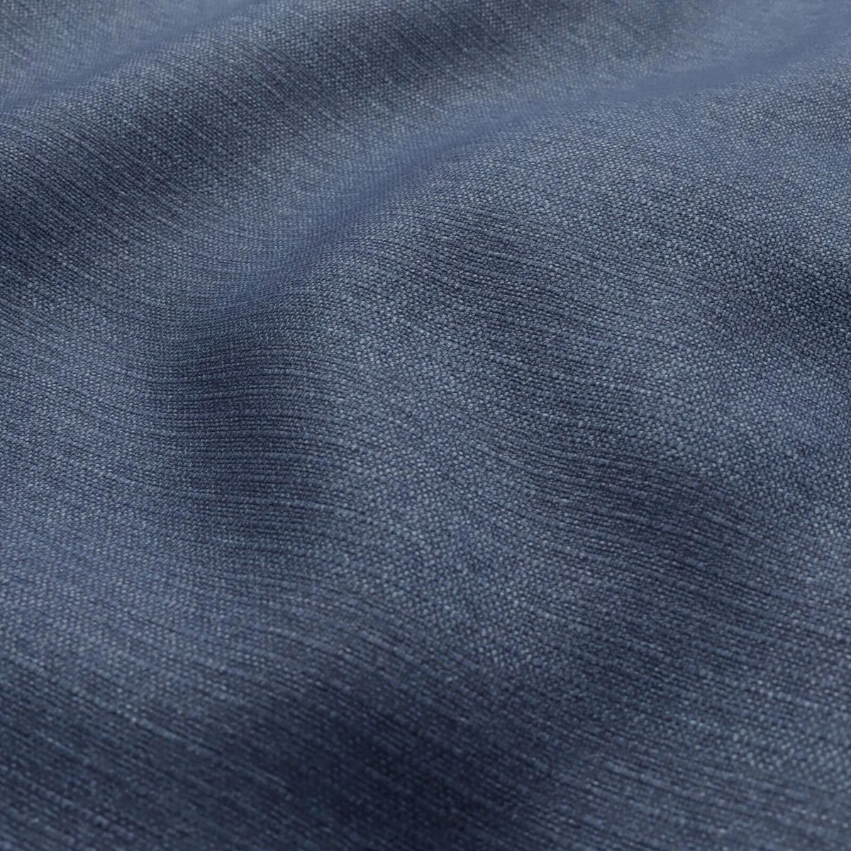 Close-up of deep blue-grey weave with soft, rippling tonal bands