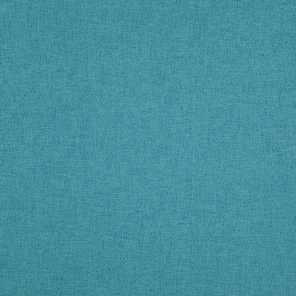 Close-up of cool teal fabric with a fine, subtly varied crosshatch weave