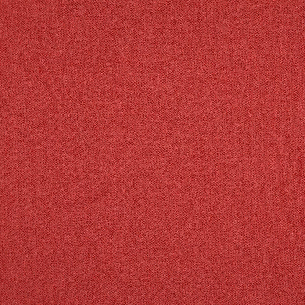 Close view of finely woven strawberry-red fabric with subtle tonal mottling