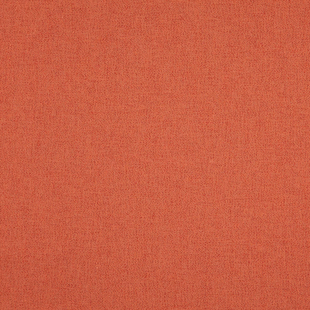 Close-up of warm paprika coral-red fine weave with subtle tonal texture