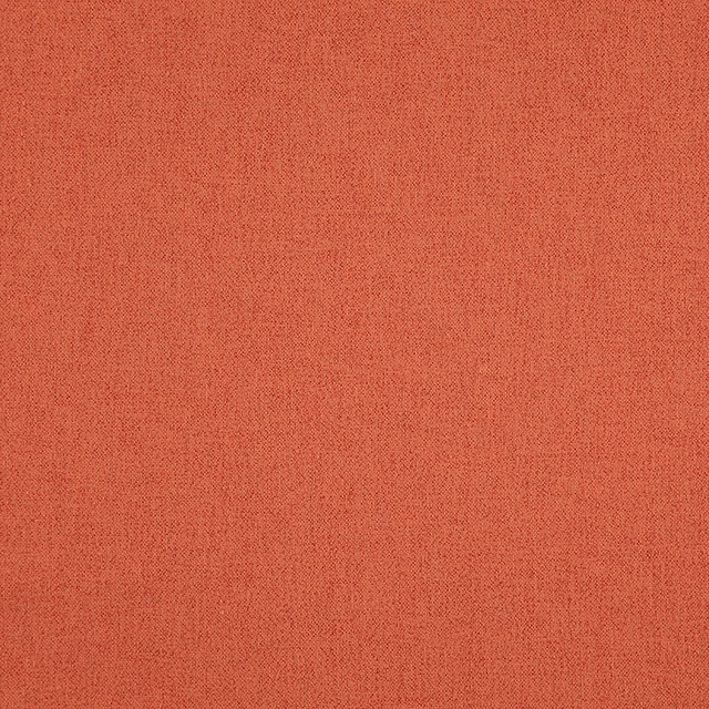 Close-up of warm paprika coral-red fine weave with subtle tonal texture