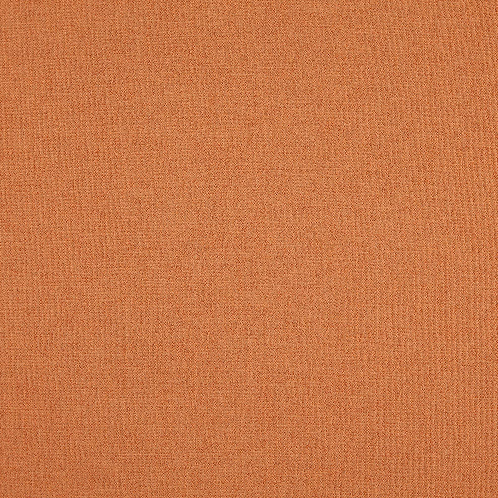 Close-up of warm pumpkin-orange Isla fabric with a fine, subtly grainy weave