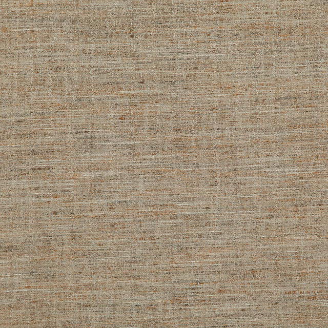 Warm shell-beige fabric with fine horizontal slubs and taupe-brown flecks