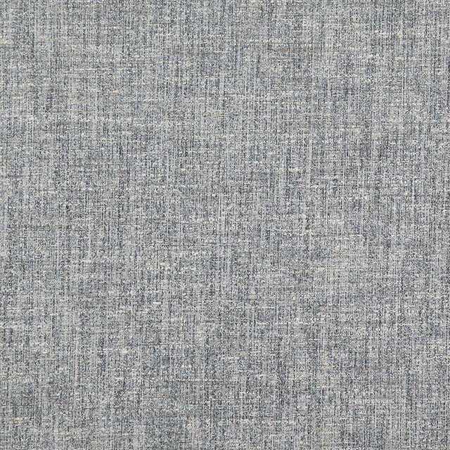 Cool blue-grey Joelle fabric with fine flecked crosshatch weave and subtle vertical texture