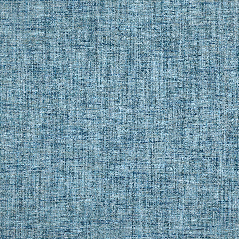 Muted blue-teal woven fabric with fine crosshatched texture and pale thread variation