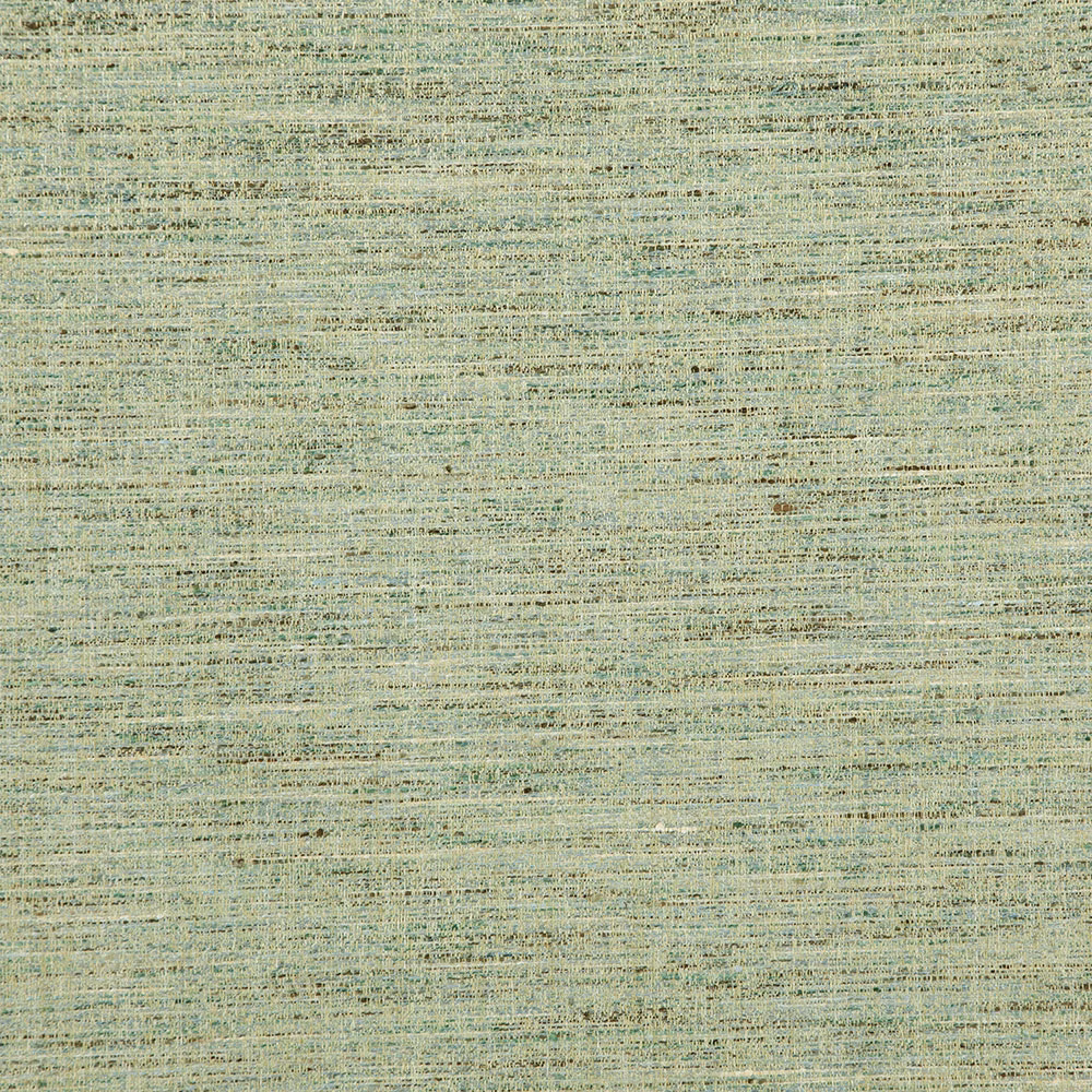 Pale sage-green woven fabric with fine horizontal striations and sandy flecks