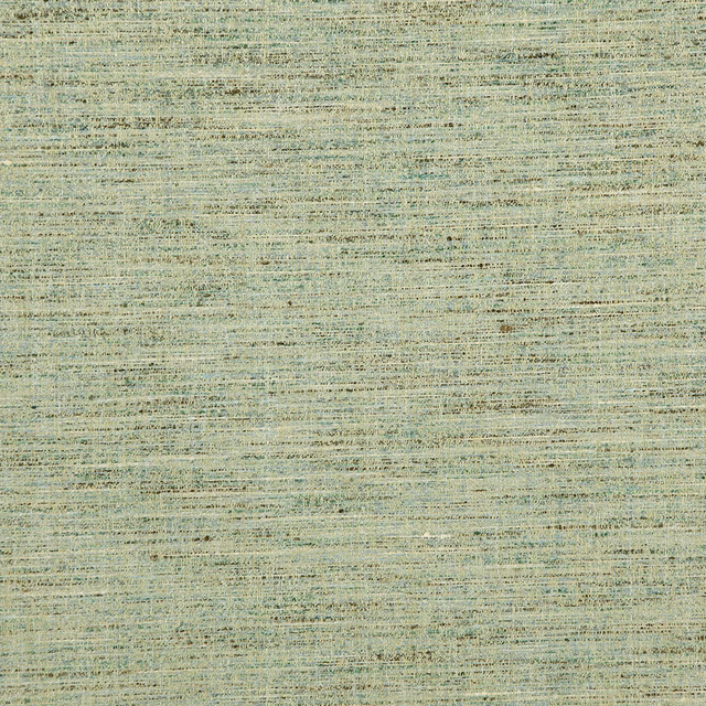Pale sage-green woven fabric with fine horizontal striations and sandy flecks