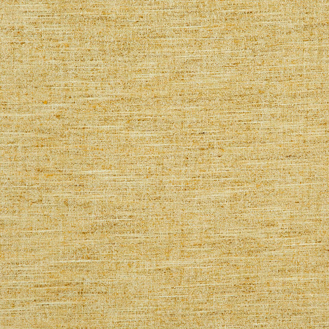 Warm citrus-yellow woven textile with cream flecks and irregular horizontal slubs