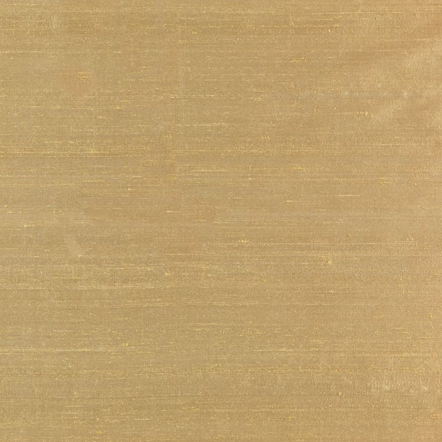 Warm toffee-gold silk with fine horizontal slubbing and subtle reflective texture
