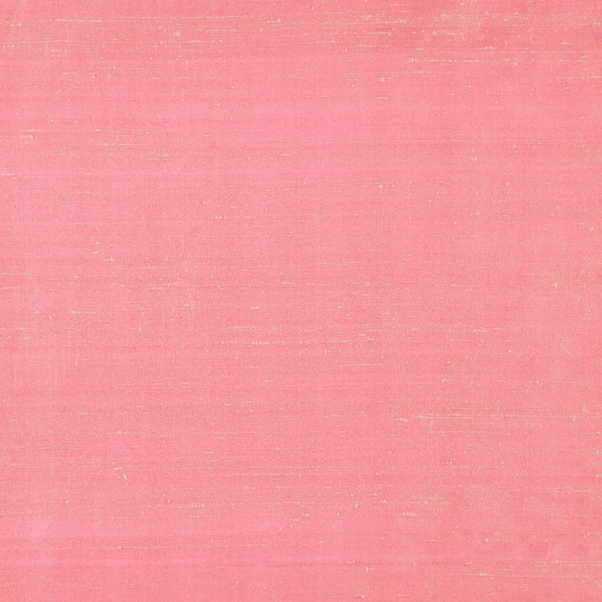 Coral pink textile with fine horizontal slubs and softly reflective surface