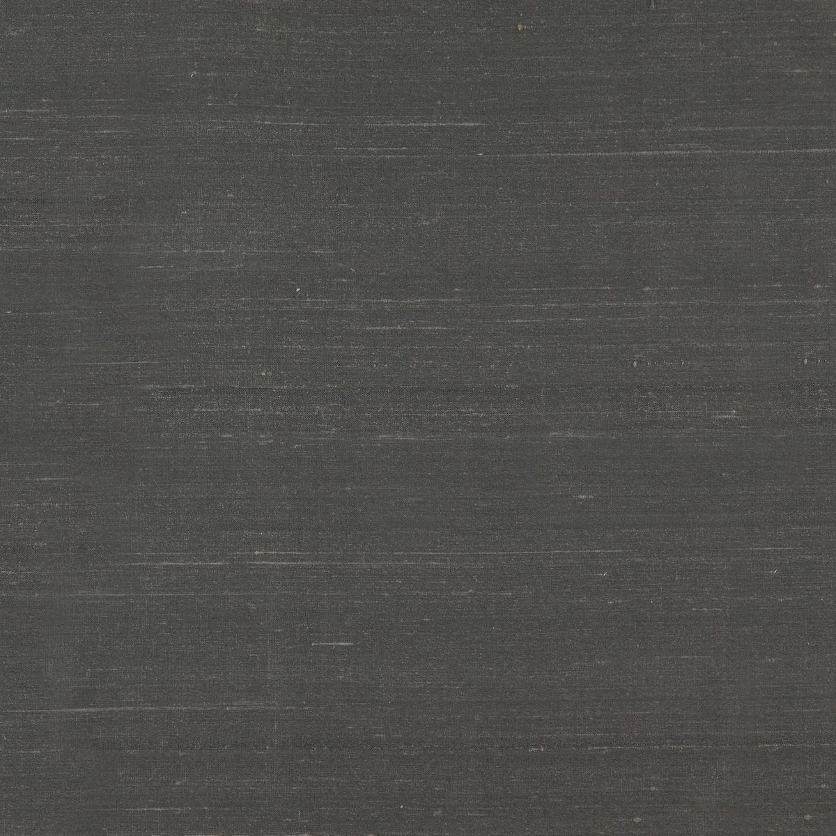 Charcoal metal-grey fabric with fine horizontal slub lines and soft sheen