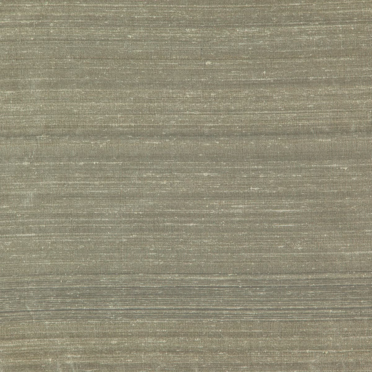 Muted grey-olive textile with fine horizontal slubs and softly glinting threads