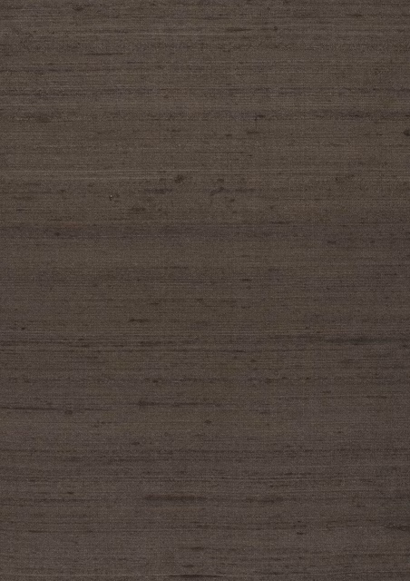 Deep carbon brown fabric with fine horizontal striations and subtle slub texture
