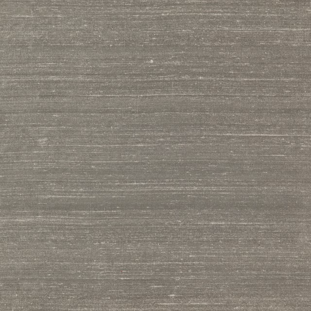 Cool platinum-grey fabric with fine horizontal striations and softly lustrous texture
