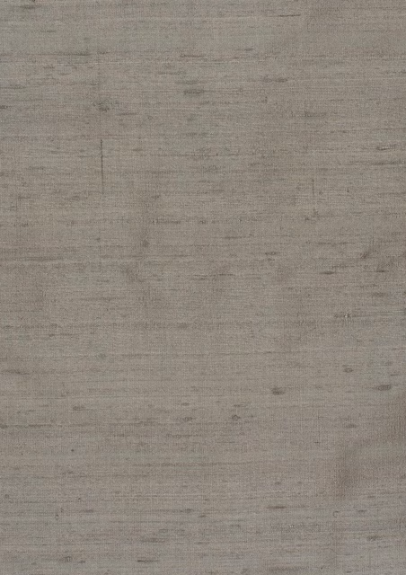 Ash-grey woven fabric with fine horizontal slubs and softly mottled texture