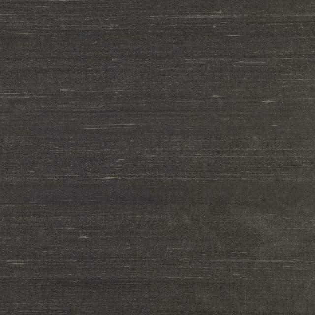 Deep graphite-grey fabric with fine horizontal slubs and subtle smoky sheen