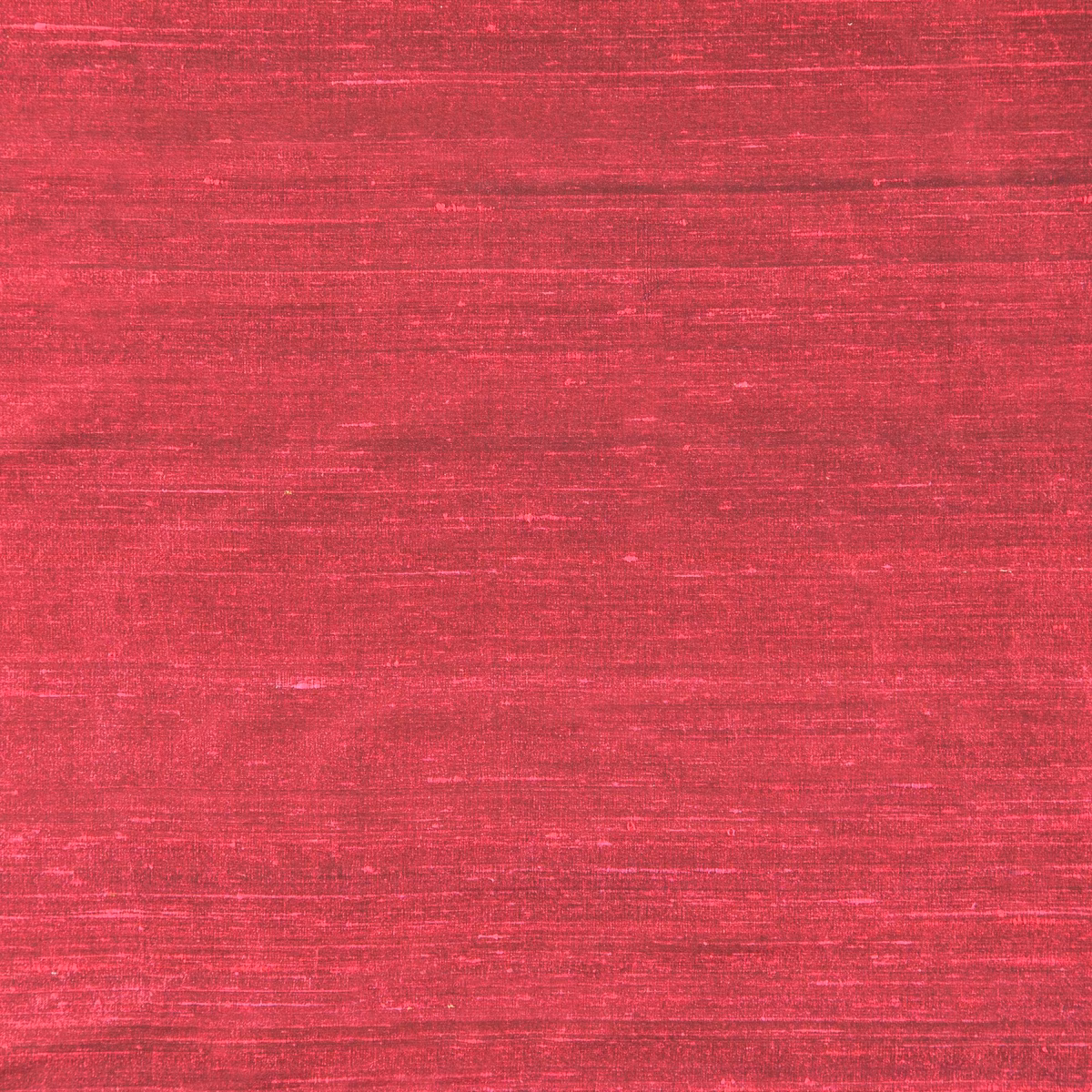 Peony pink-red textile with fine horizontal slubbing and softly lustrous tonal variation