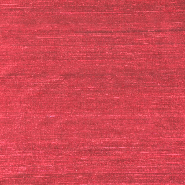 Peony pink-red textile with fine horizontal slubbing and softly lustrous tonal variation