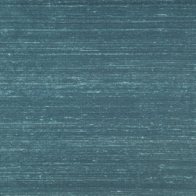 Deep kingfisher teal textile with fine horizontal striations and subtle sheen