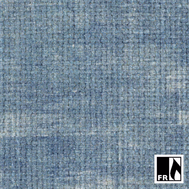 Dusty blue-grey Kuno fabric with nubby vertical weave and subtle slate flecks