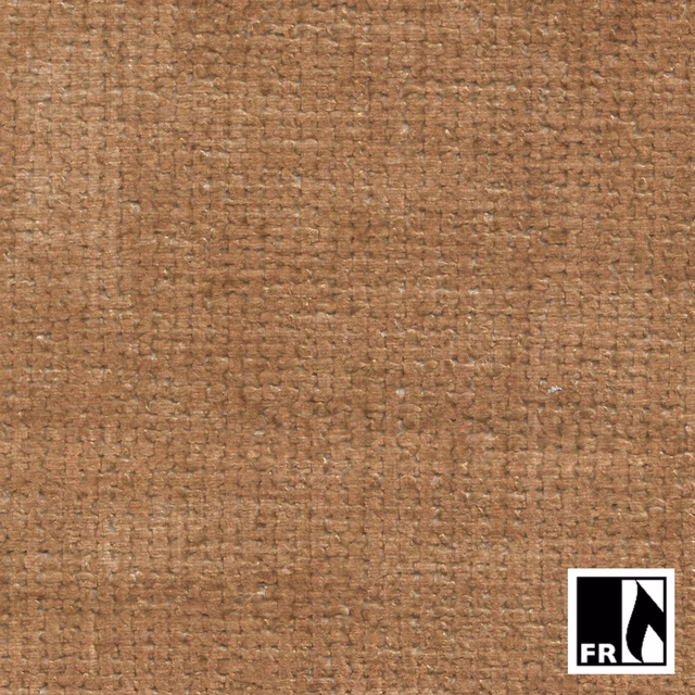 Close-up of warm cinnamon-brown fabric with an irregular tactile woven texture