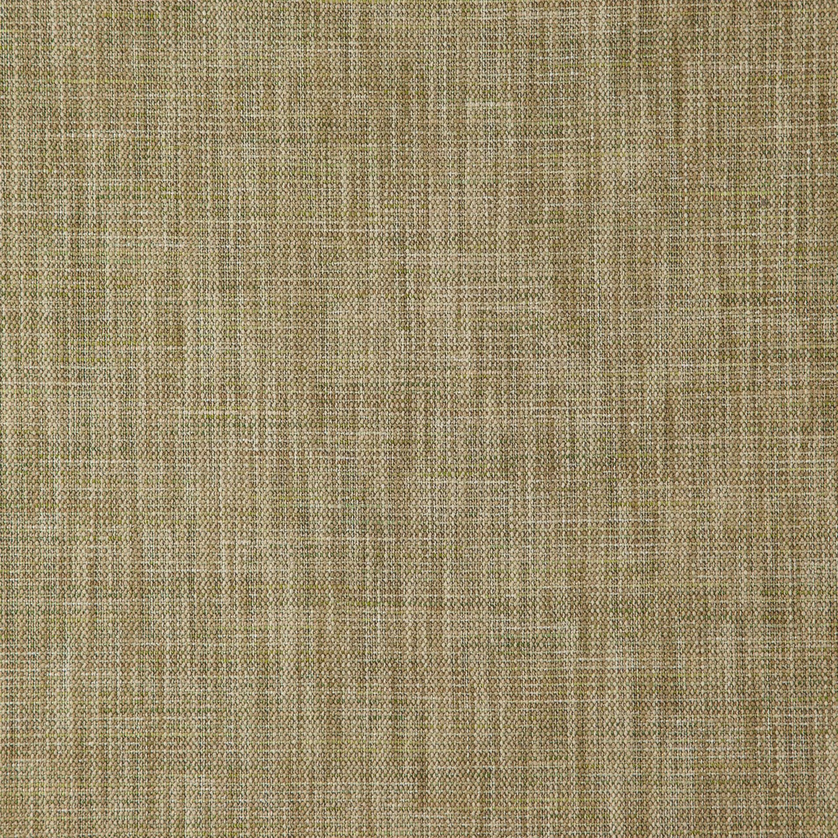 Muted bracken olive fabric with fine beige crosshatch weave and softly varied texture