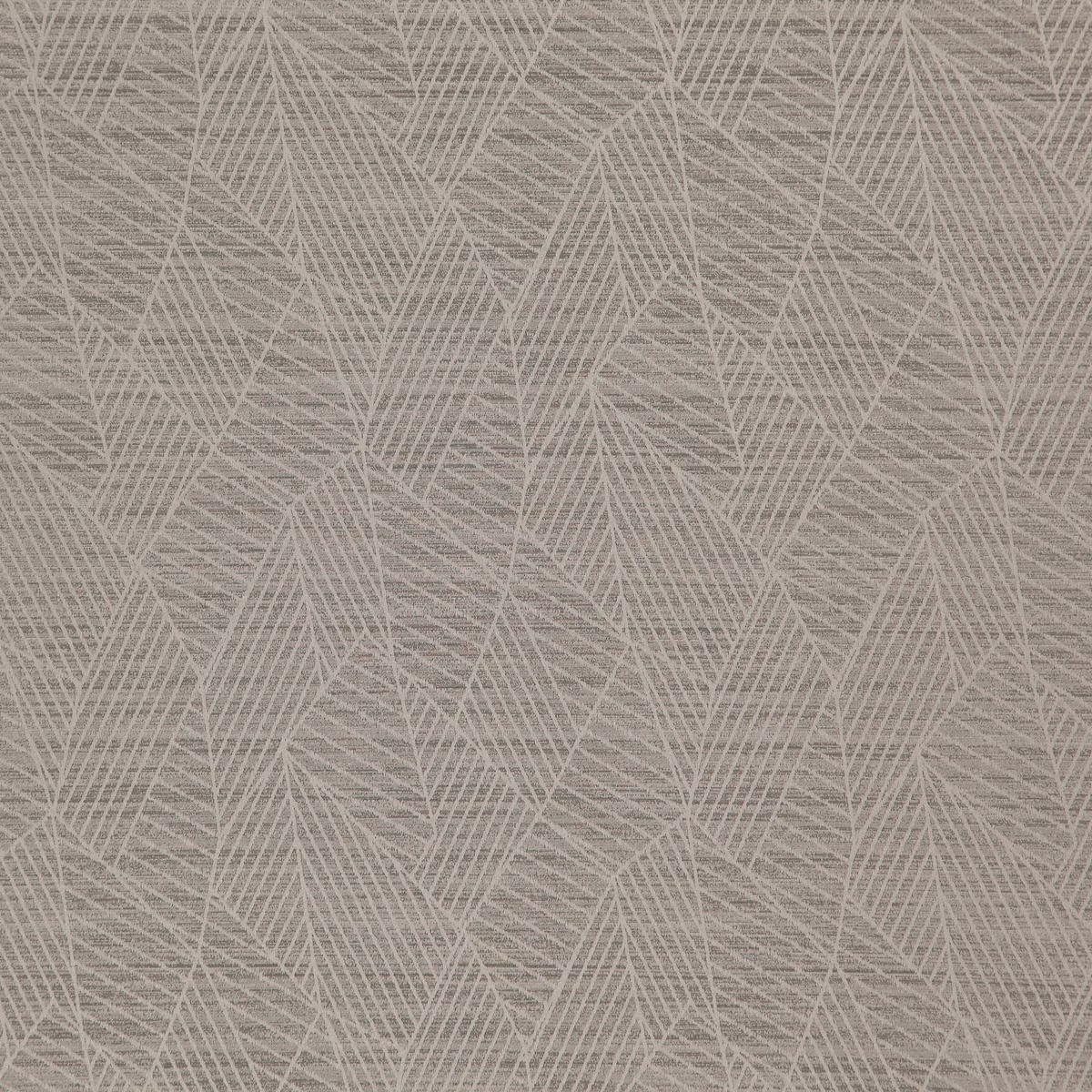 Cool zinc-grey woven fabric with layered angular linework and fine texture