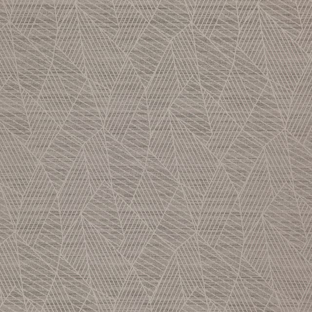 Cool zinc-grey woven fabric with layered angular linework and fine texture