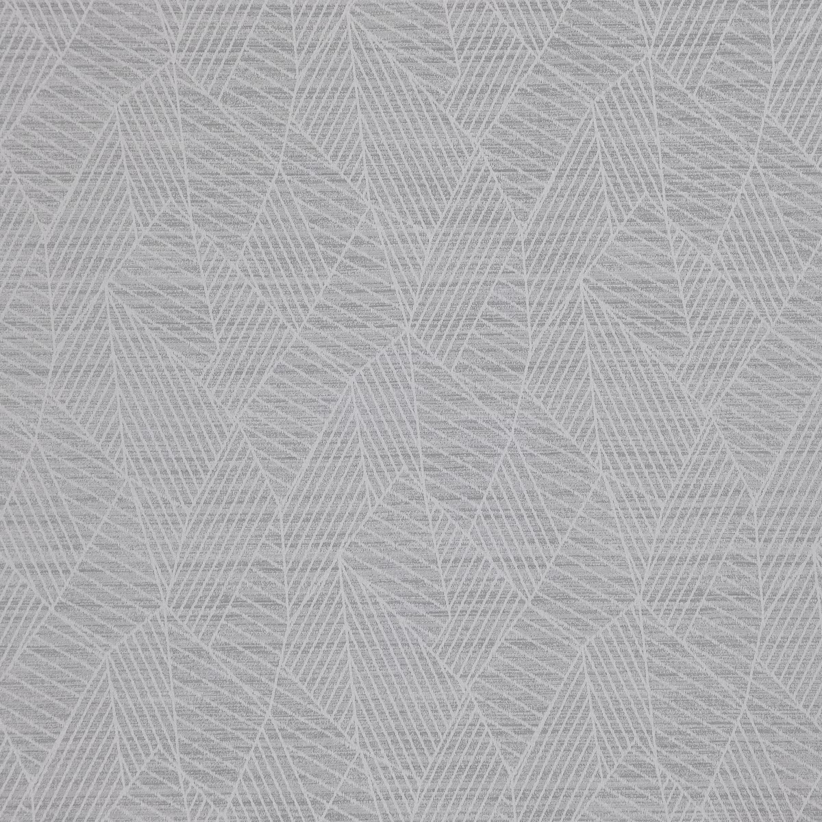 Cool mist-grey woven fabric with overlapping fine linear leaf and branch motifs