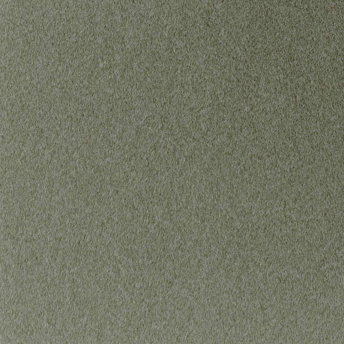 Close-up of muted matcha-green fabric with a dense, softly brushed tonal surface