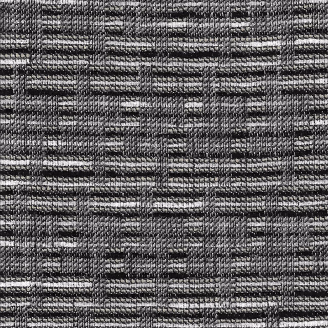 Charcoal-grey Lyla fabric with broken rectangular weave and silver-grey textured highlights