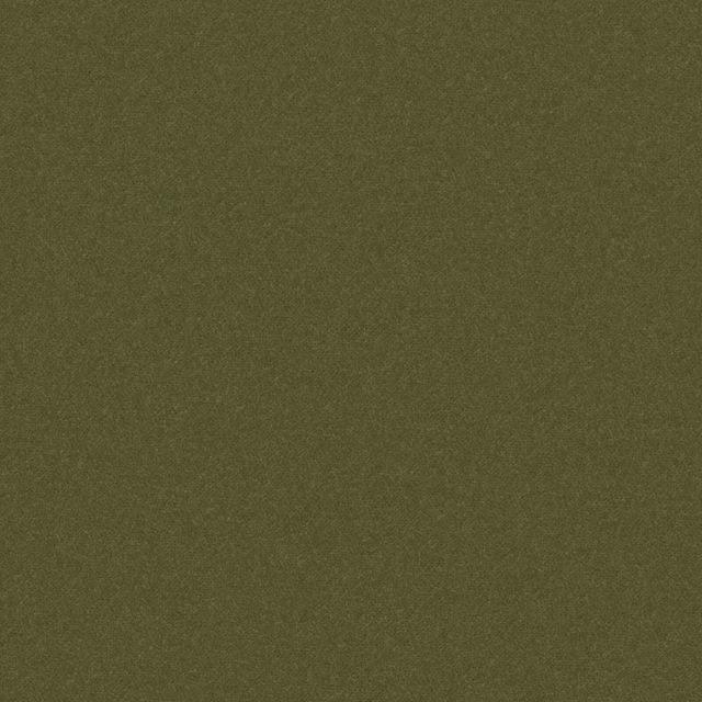 Close-up of densely woven muted army olive fabric with a softly mottled surface