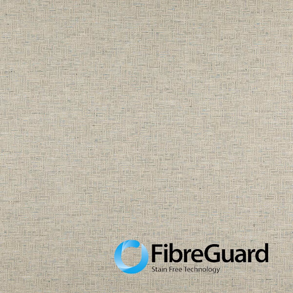 Pale greige Massari fabric with fine geometric woven texture