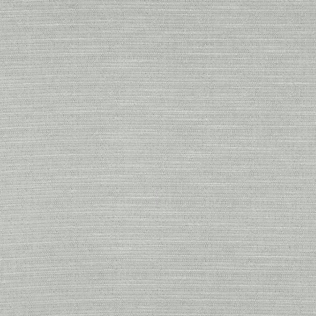 Pale platinum grey fabric with fine horizontal woven texture and subtle tonal variation