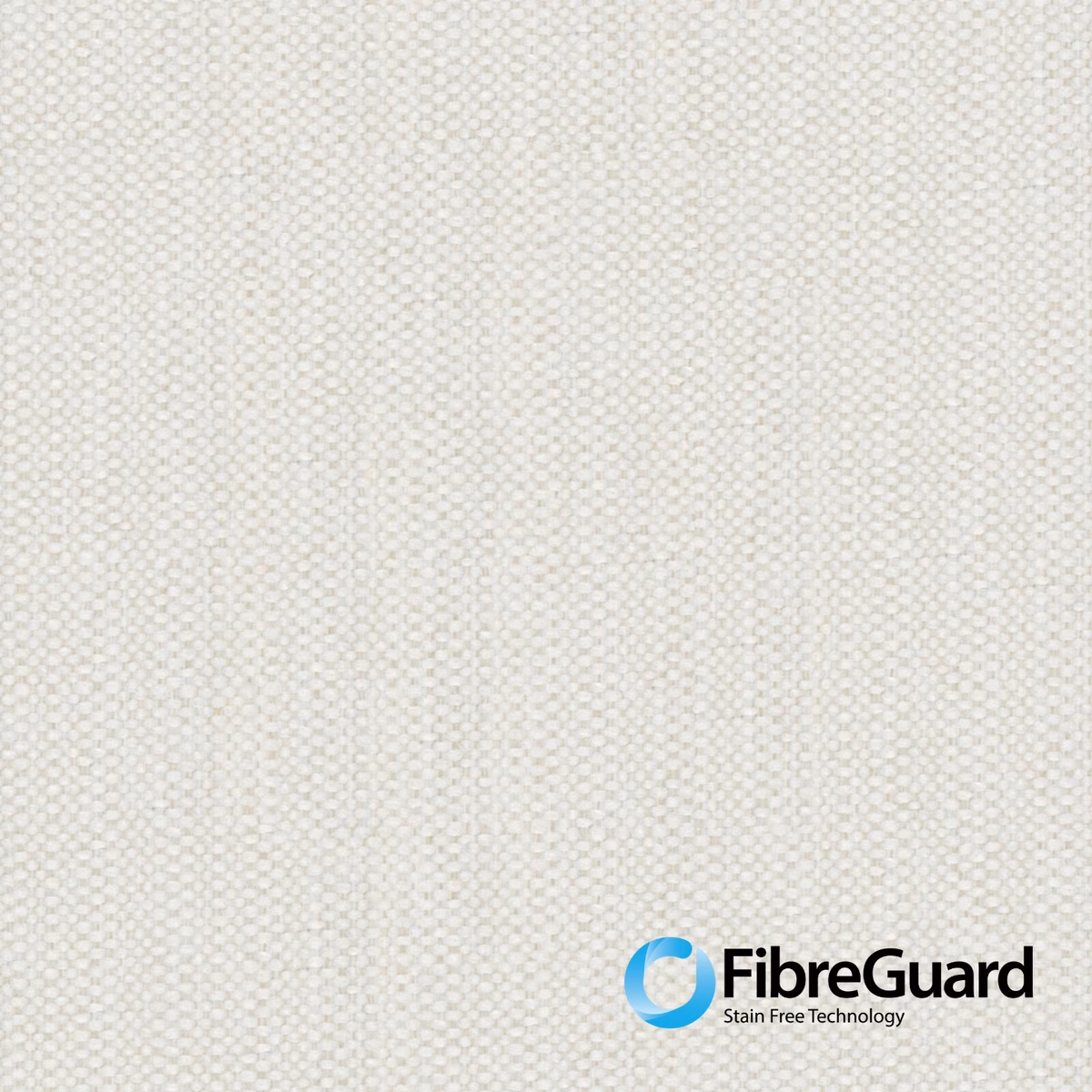 Warm ivory fabric with a fine woven micro-check texture and FibreGuard logo
