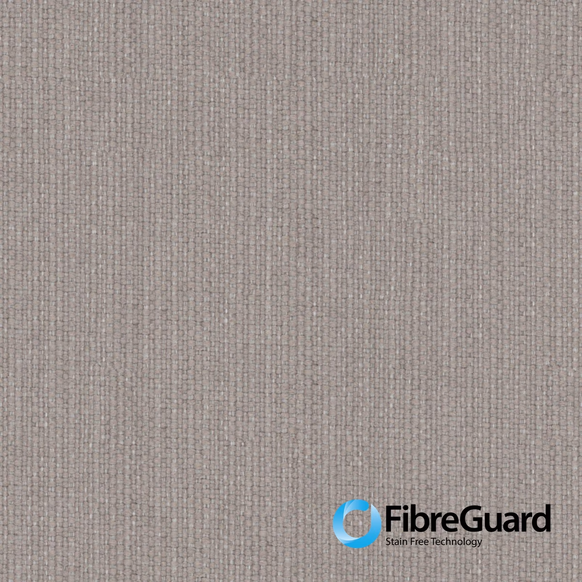 Close-up of muted grey-taupe fabric with fine vertical woven texture