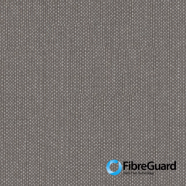 Warm peat-grey woven textile with fine vertical rib texture and subtle flecking