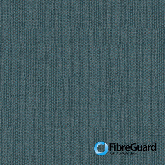 Muted teal upholstery textile with fine dark vertical woven texture
