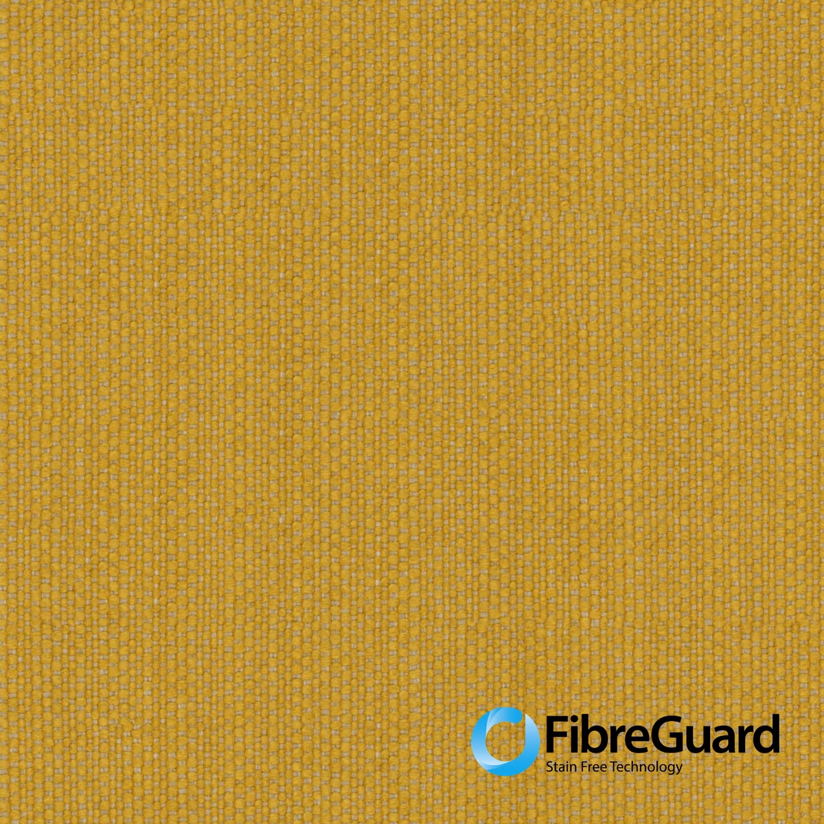 Close view of warm sunflower yellow fabric with a tiny, nubby woven grid texture