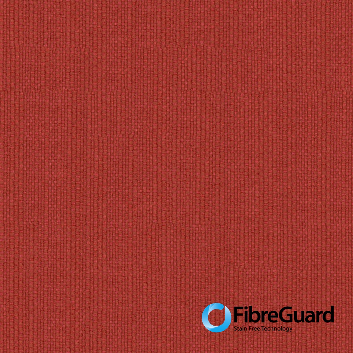 Muted brick-red fabric with fine vertical ribs and subtly shaded woven texture