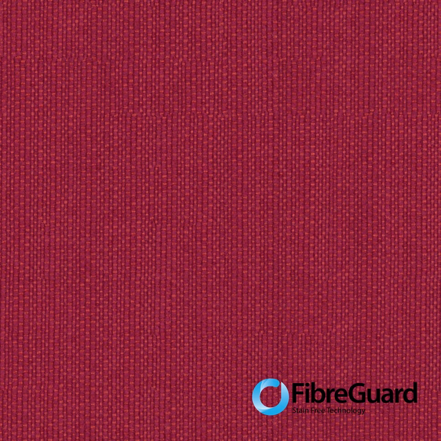 Close-up of dense berry-magenta woven fabric with fine vertical rib texture