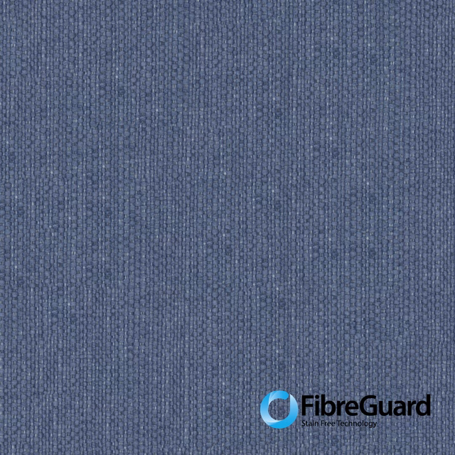 Cool blue-grey Maverick fabric with fine vertical ribbed weave and subtle tonal flecks