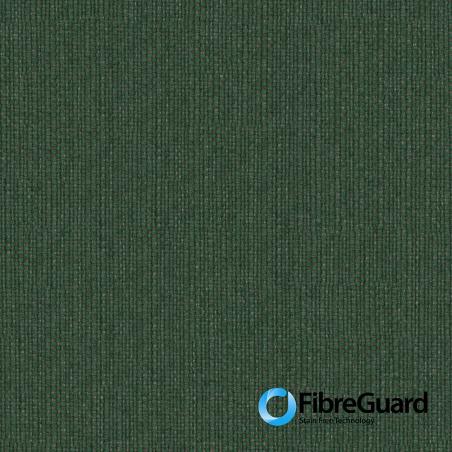 Close-up of deep moss-green woven fabric with fine vertical texture and tonal variation