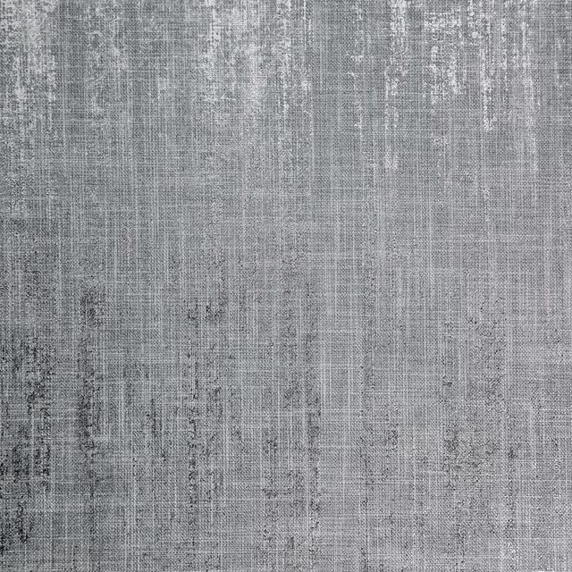 Cool slate-grey woven swatch with irregular vertical striations and distressed tonal texture