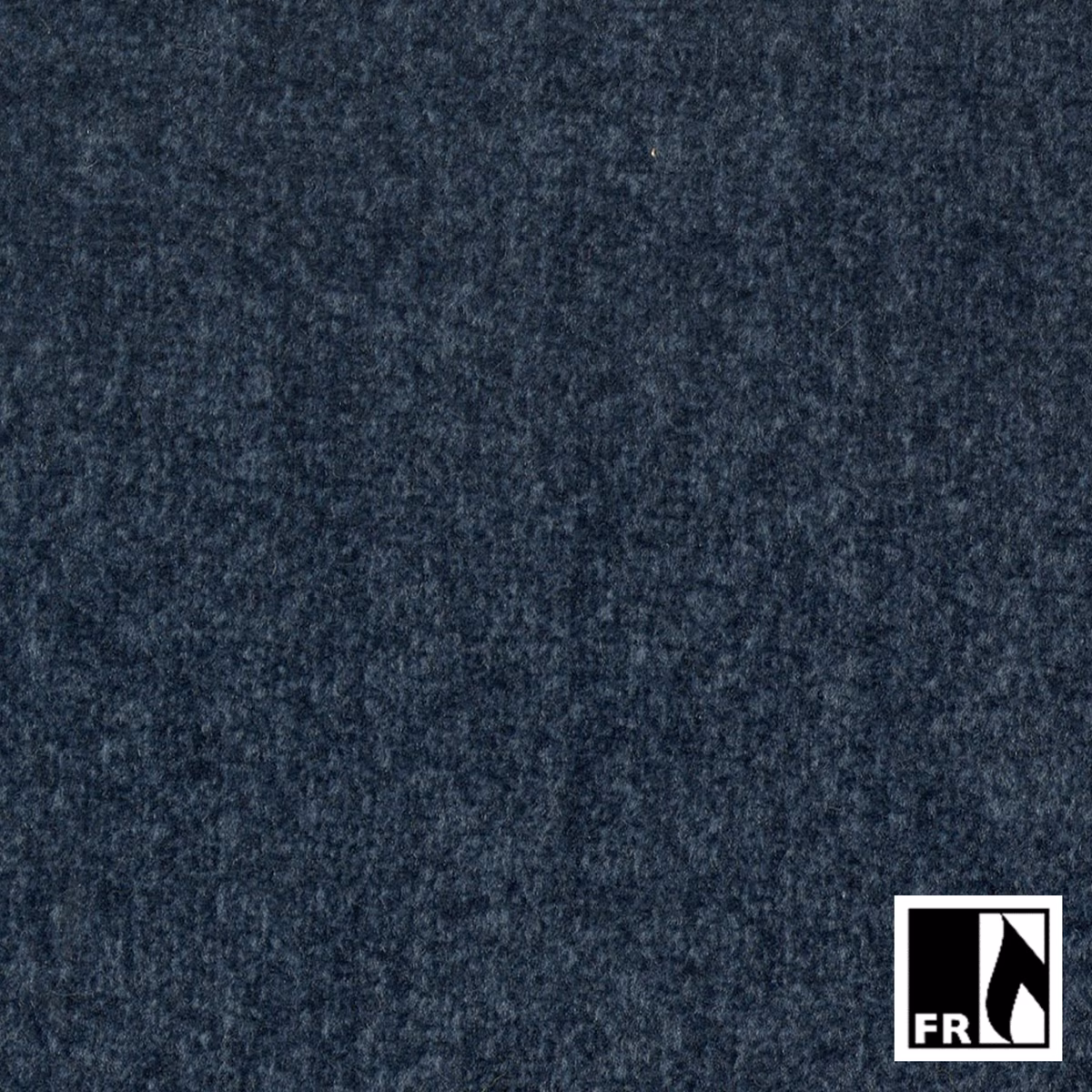 Dark Atlantic blue textile with dense mottled texture and softly varied surface