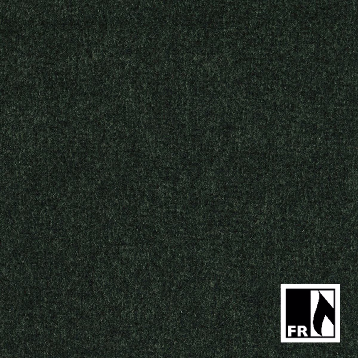Deep forest-green fabric swatch with a dense, softly mottled textured surface