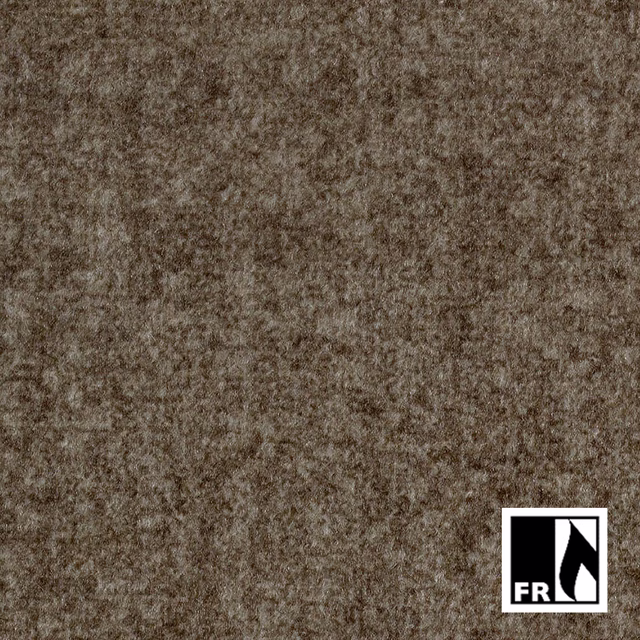 Close-up of warm mocha-brown mottled fabric with a dense, softly flecked texture
