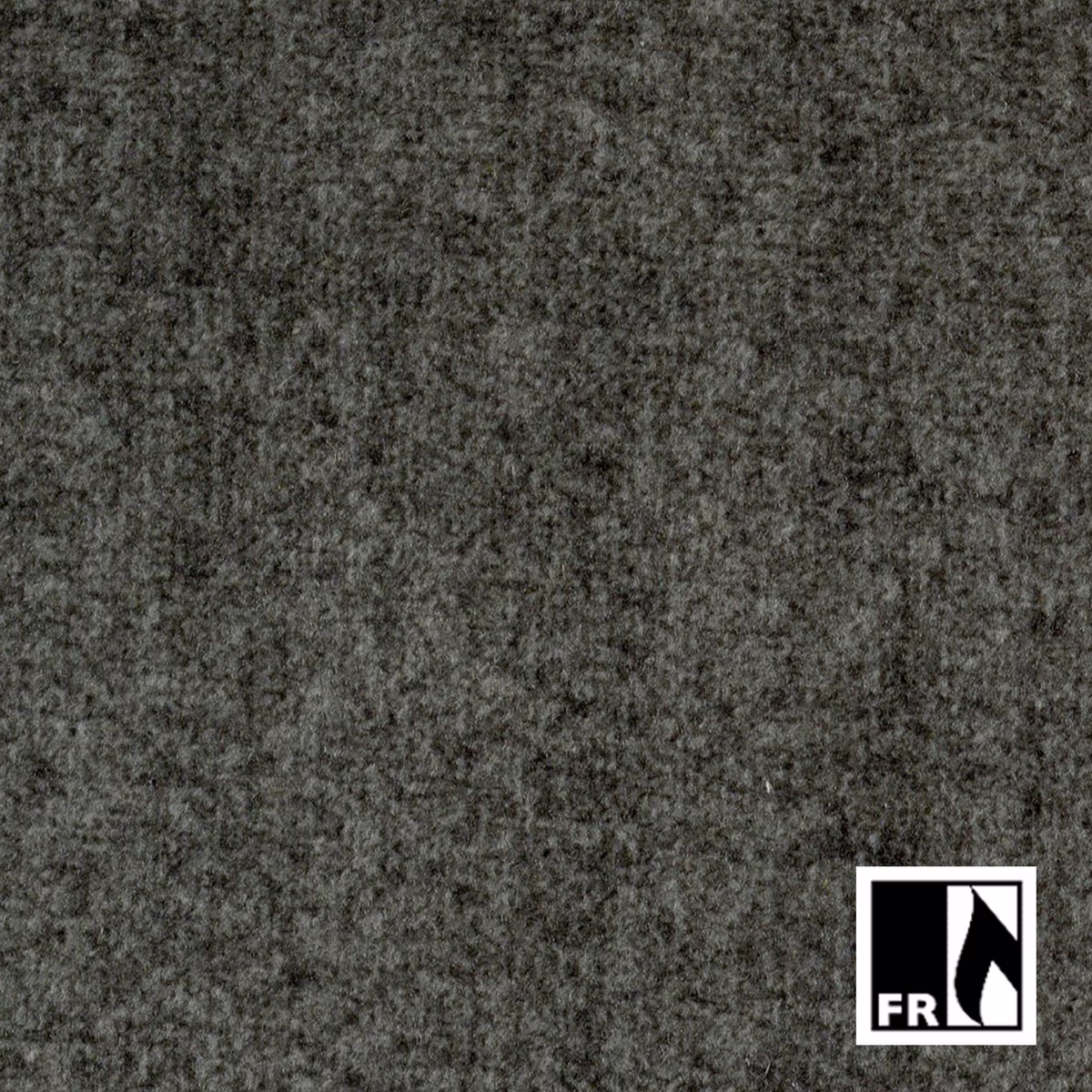 Close-up of mottled charcoal pewter fabric with a dense brushed-looking texture